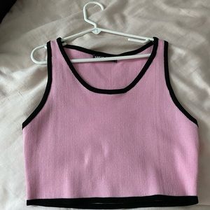pink crop top
